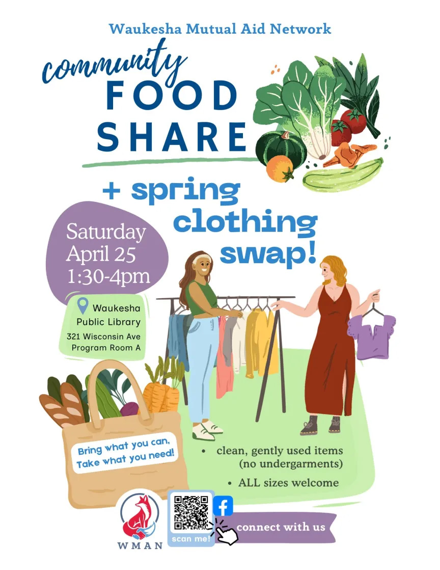 April 2026 Community Food Share/Clothing Swap
