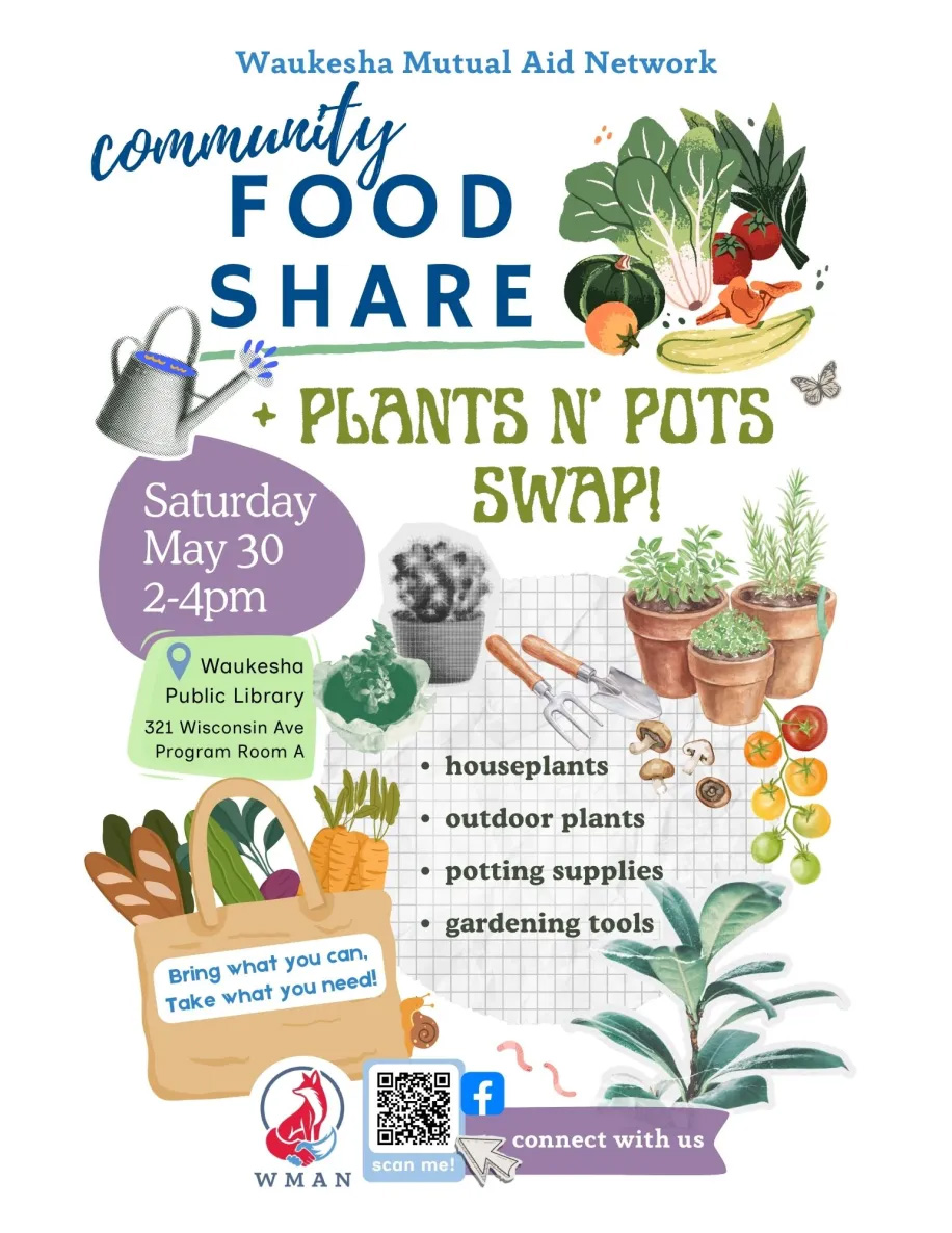 Waukesha Mutual Aid Network food share plant swap