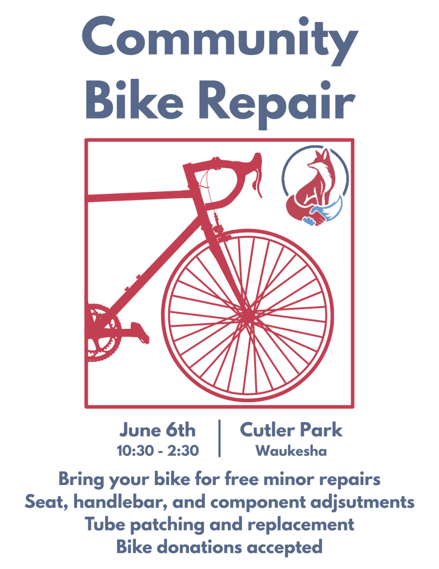 Community Bike Repair June 6th 10:30 to 2:30